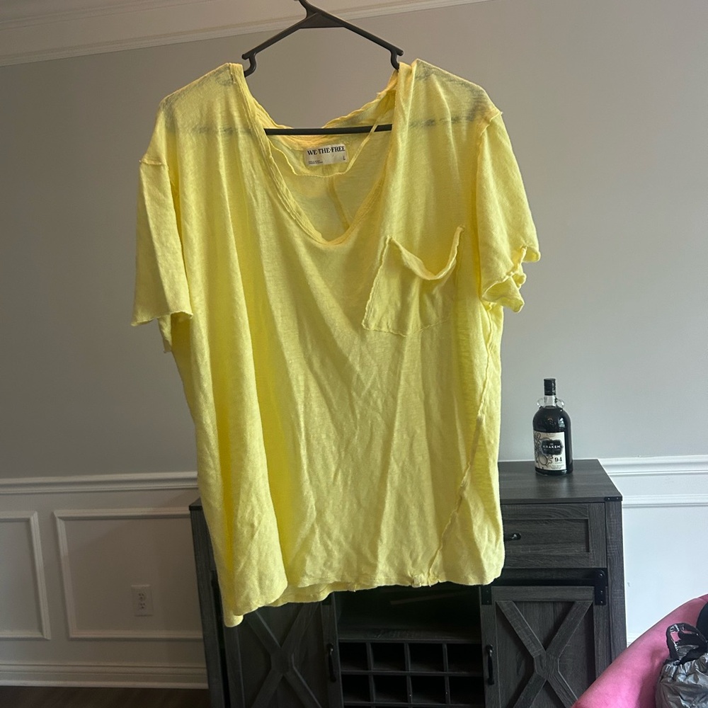 We The Free Yellow Short Sleeve Tee